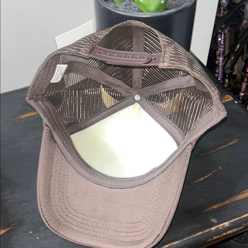 Brown and White Trucker Hat - Picture 3 of 3